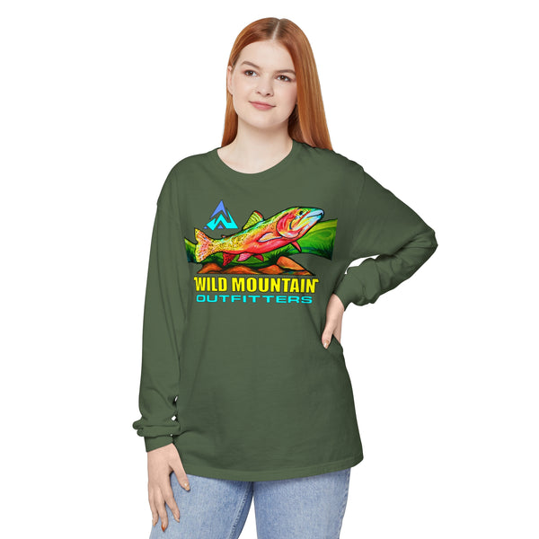 Mountain Trout Unisex Garment-dyed Long Sleeve T-Shirt