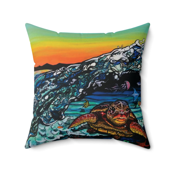 Sea Turtle Square Pillow