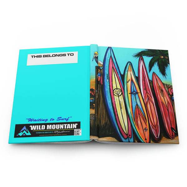 "Waiting to Surf" Hardcover Journal