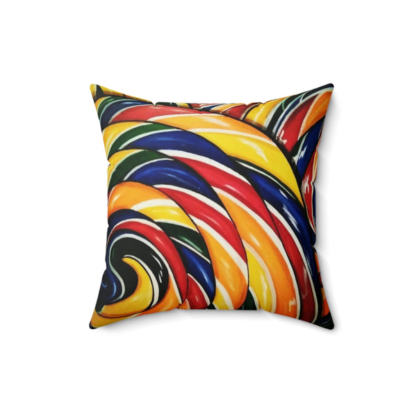 Candy Swirl Square Pillow