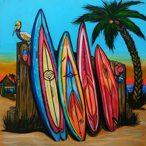 Waiting To Surf Painting (SOLD)