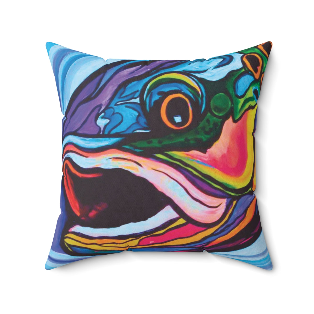 Rainbow Trout Square Pillow
