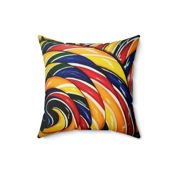 Candy Swirl Square Pillow