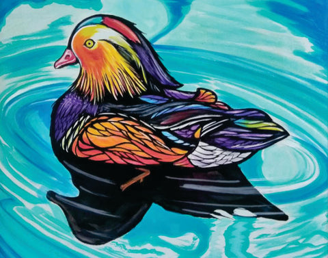 "Peking Mandarin Duck" Painting