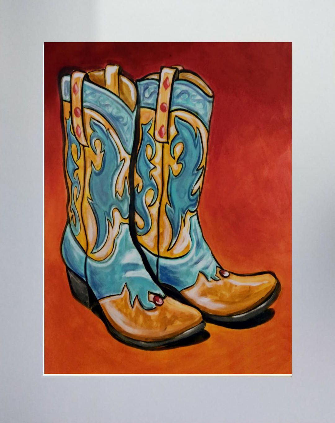 "Santa Fe Boots" Print